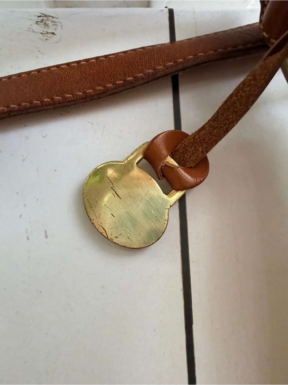 Dooney & Bourke | Vintage Cream & Tan All-Weather Pebbled Leather Shoulder Bag